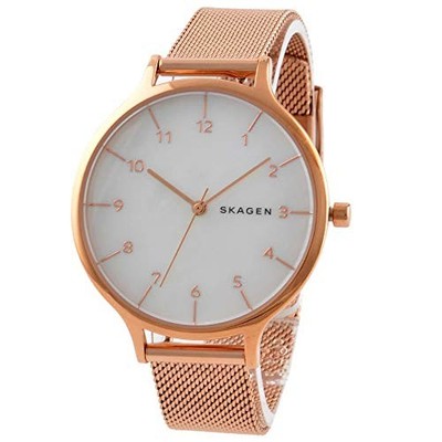 SKAGEN skw2633 ANITA Perlmutt Mesh Roségold Damenuhr