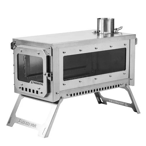 RIDGE 2 Titanium Folding Tent Stove, Secondary Combustion, Guiding Fire Board...