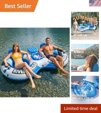Inflatable River Tube Float - Heavy Duty River Float Pool Floats Lake Water ...