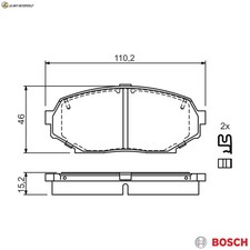 BREMSBELAGSATZ SCHEIBENBREMSE 0 986 424 303 FÜR MAZDA MX-5/MIATA/ROADSTER/� 1.6L