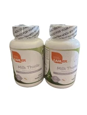 2 Pk ZAHLER Milk Thistle, Silybum Marianum, 60 Capsules.  Exp 6/26 Healthy Liver