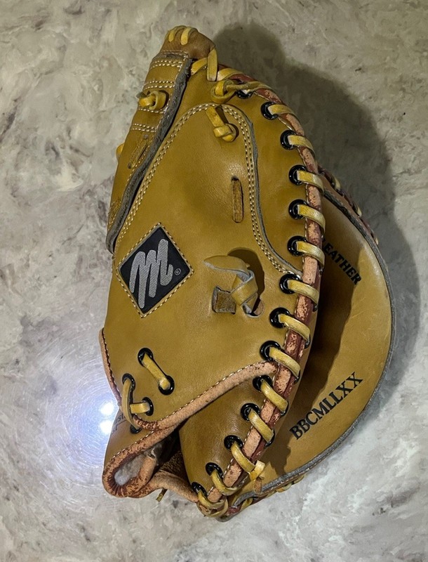 Macgregor BBCMLLXX Catchers Mitt Leather Baseball Glove Adjustable Wrist 