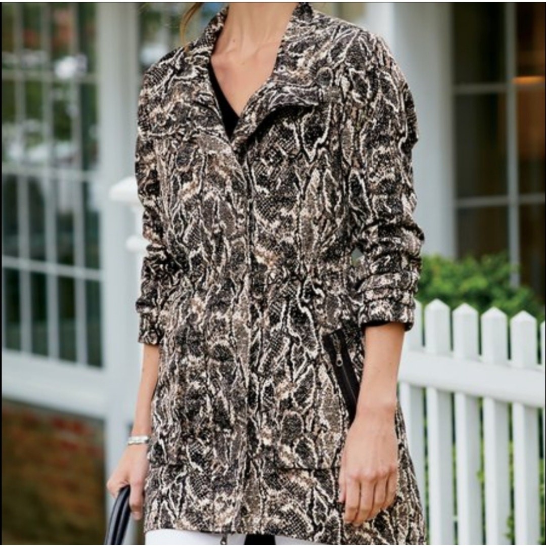 Soft Surroundings Jacket Python Viper Black Small… - image 1