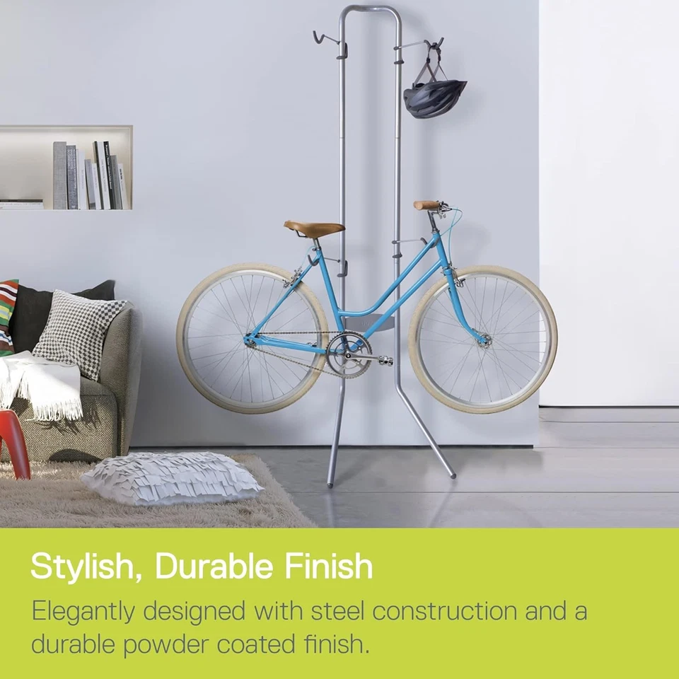 Стойка для хранения 2 велосипедов - гравитационная полностью регулируемая велосипедная стойка гараж - до 80 фунтов - Изображение 4 из 4