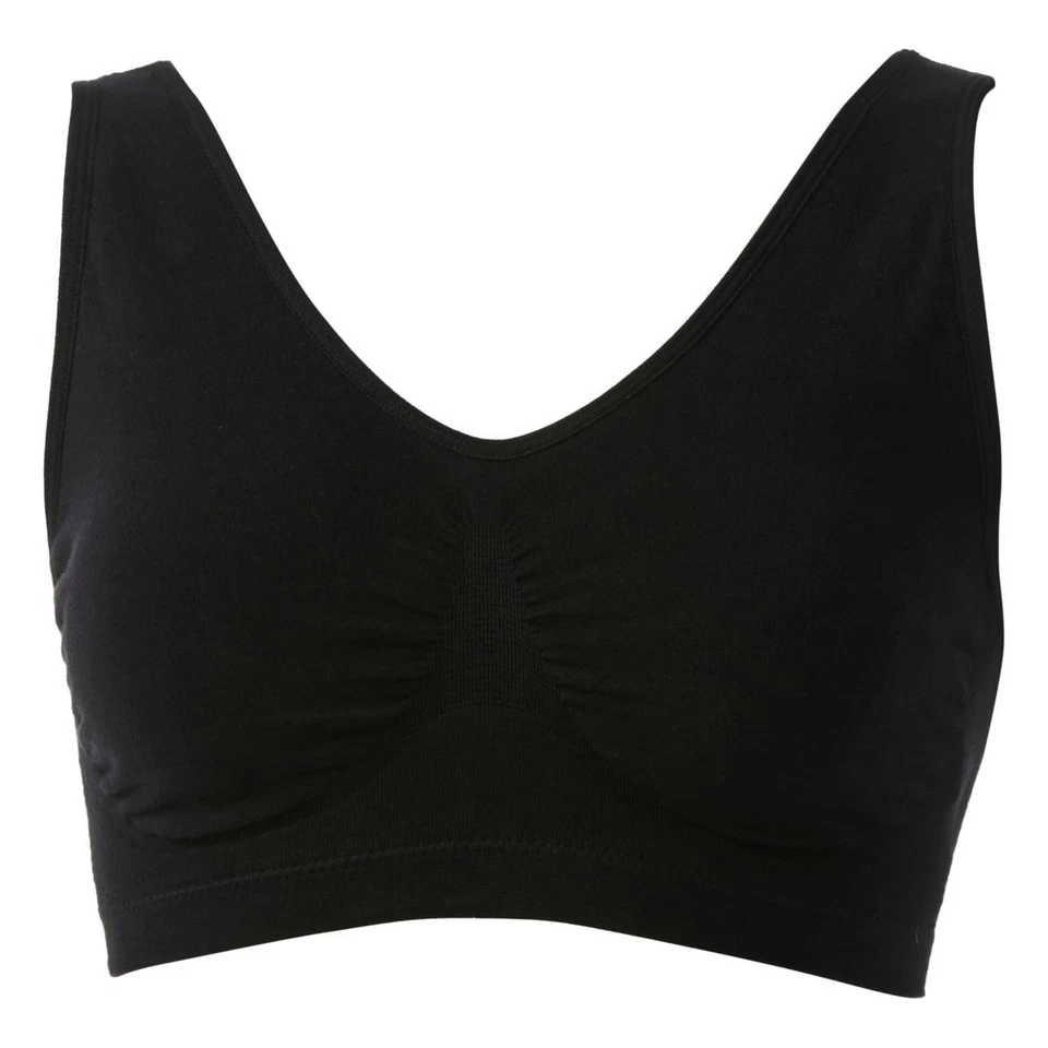 Paquete de 3 sujetadores Ahh Rhonda Shear originales mezcla de algodón negro/blanco/beige XL nuevos Foto 4 de 4