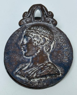 Cast Metal Temple of Apollo Delphi Greece Letter Clip Souvenir Spring Clip