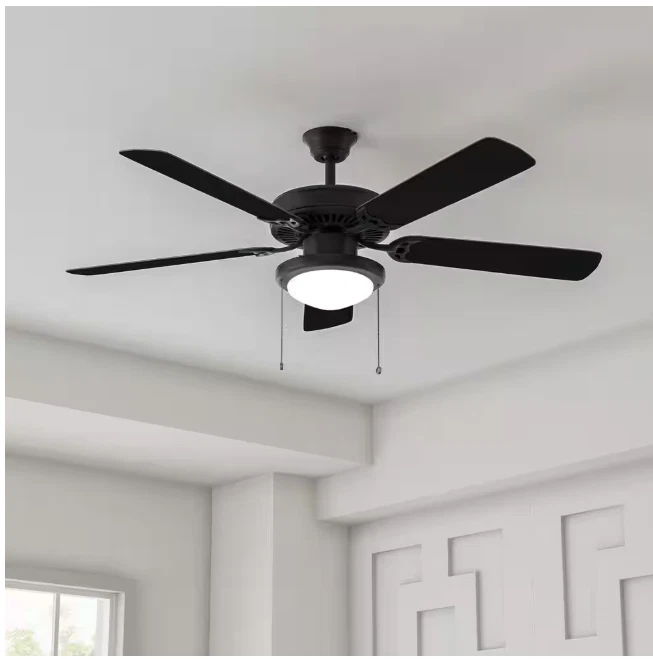 Hampton Bay Trice 52 in. LED Black Ceiling Fan Light Kit - Image 2 of 4