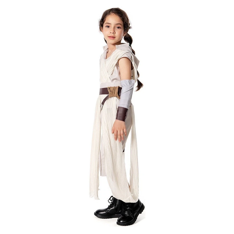 Niños Niña The Rise of Skywalker Rey Disfraz Juegos con disfraces Rey Conjunto con capucha Conjunto completo Foto 4 de 4