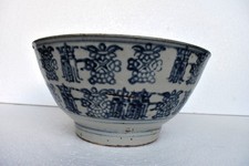 蓝色陶瓷1900-1940 中国古董碗| eBay