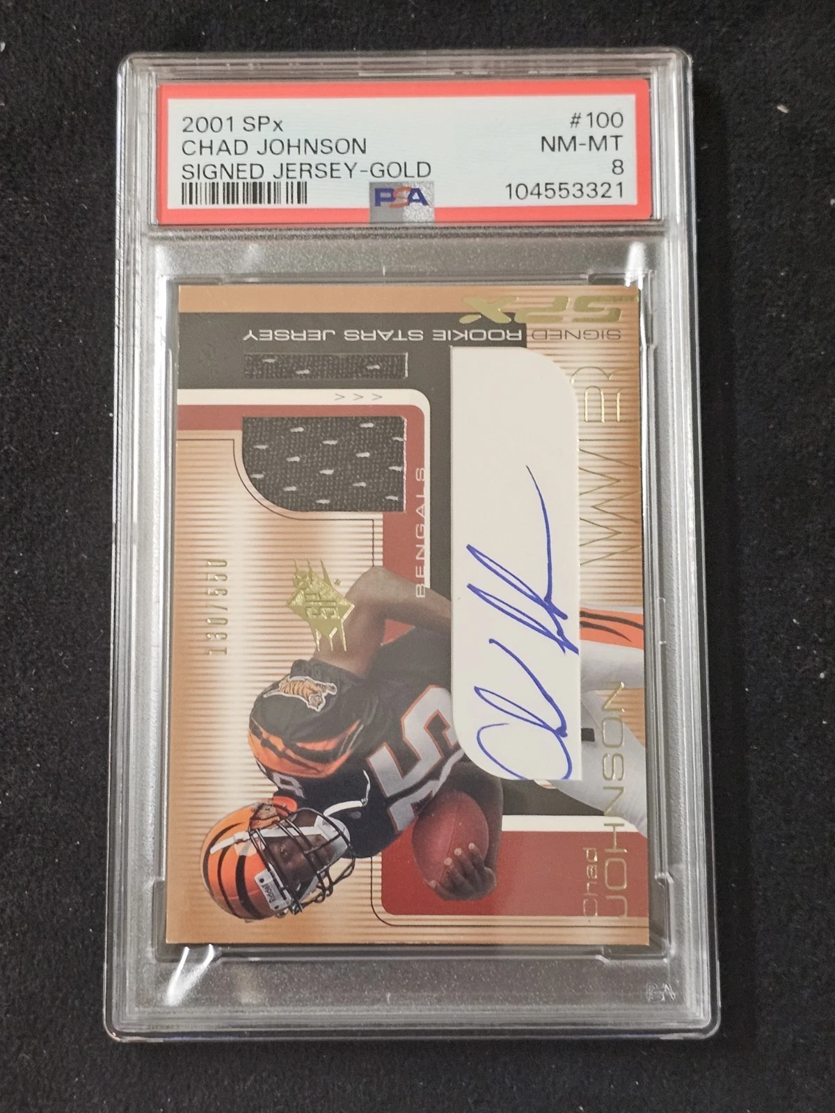 Chad Johnson Spx #100 Signed Jersey-Gold