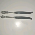 Wallace Rose Point Sterling Silver (.925) Handle Knives - TWO knives
