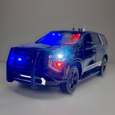 Unmarked Black 2025 Chevy Tahoe Potus Cia Fbi Chp Police Suv Working Light 124 Unmarked Black 2025 Chevy Tahoe Potus Cia Fbi Chp Police Suv Working Light 124