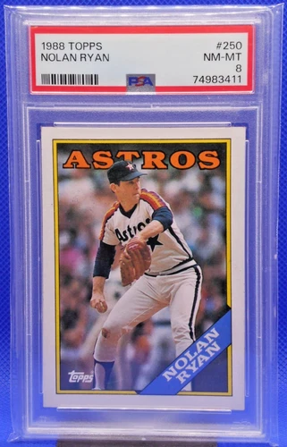 1988 Topps Nolan Ryan #250 PSA 8 NM-MT – Hall of Fame Pitcher – Vintage MLB Card