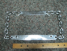 Cruiser Accessories Chrome Chain Link License Plate Frame Metal Used Cruiser Accessories Chrome Chain Link License Plate Frame Metal Used