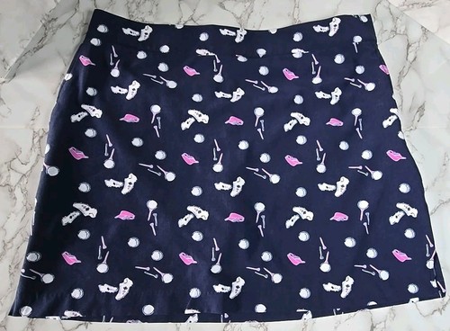 Izod Golf Damen blau bunt bedruckt Skort Damengröße 12 Golfdruck - Bild 6 von 17