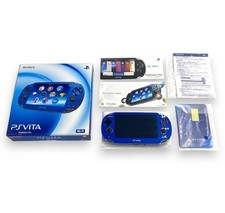 Excellent SONY Playstation PS Vita PCH-1000 Console Sapphire Blue boxed