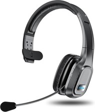Bluetooth Headset, 60Hrs Working Time Noise Canceling Wireless Headphone w/ Mic