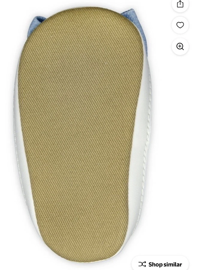 Bebé Niña Talla 3-6 Meses Azul Denim Zapatos Con Lazo Carter's Child Of Mine Nuevos Foto 4 de 4