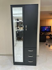 2 Door 3 Drawer Full-length Mirror Wardrobe | Modular Cabinet for Space Saving |