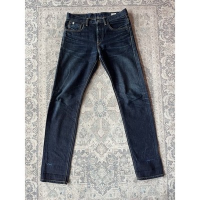 Edwin Selvedge Jeans Herren Größe W31 L34 Navy Denim Straight Leg Made in Japan
