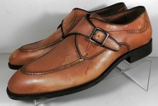 594180X MS50 MEN'S SHOES SIZE 9.5 M TAN LEATHER MONK STRAP JOHNSTON MURPHY
