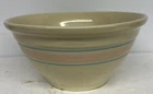 McCoy Pottery #10 Oven Ware Mixing Bowl Pink Blue Stripe USA 10" Vintage