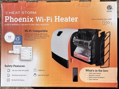 HEAT STORM 1500W Phoenix WiFi Infrared Wall Unit Wi-Fi Smart Heater in White