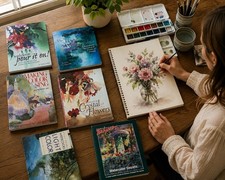 Lot Of 6 Watercolor Instruction Books Used Bundle