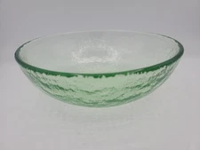 Fire And Light 8" Medium Serving Salad Bowl Celery Green Recycled Art Glass 