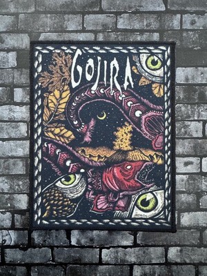 SMALL SEW ON PRINTED PATCH BATTLE JACKET VEST BAG ~ 10.5 x 13.5cm ~ GOJIRA