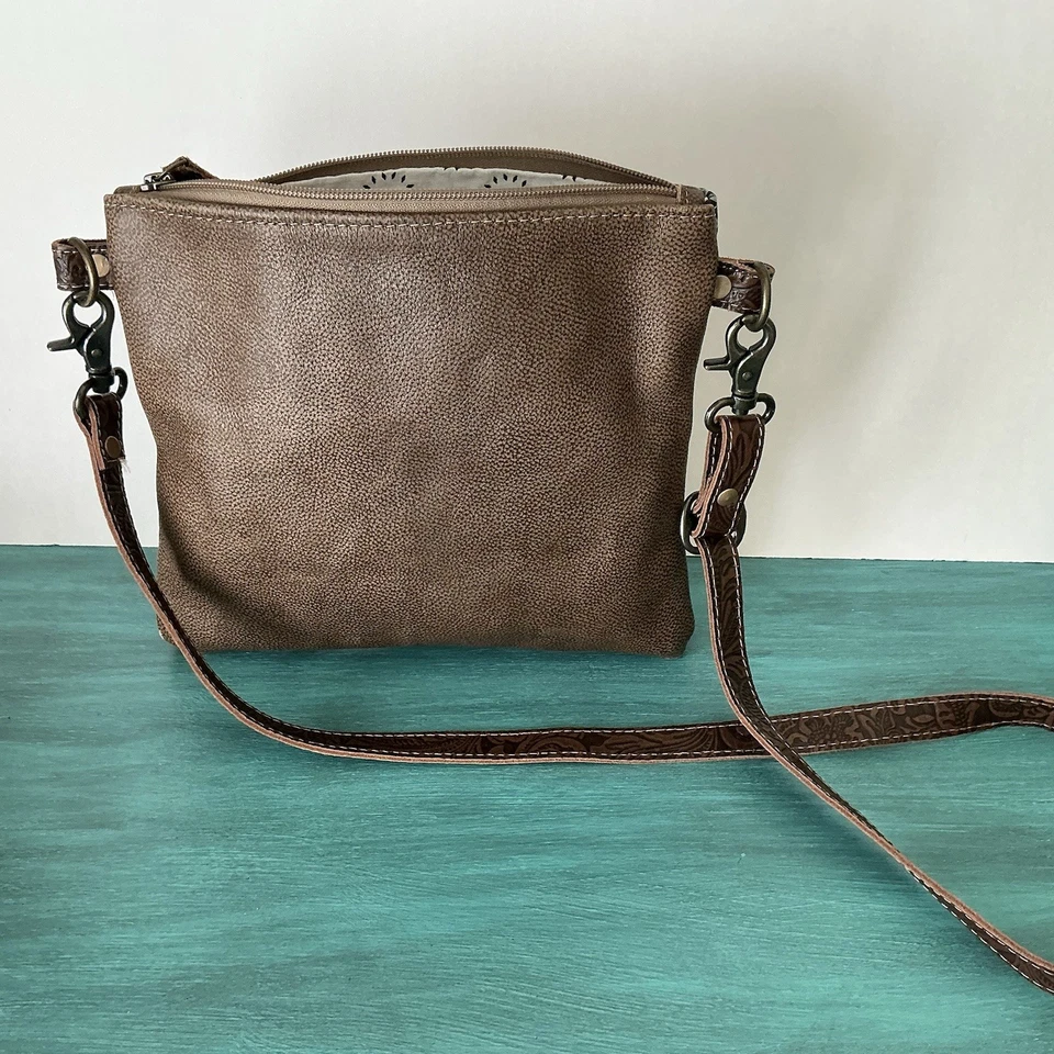 Bolso Bandolera Myra Bags Cuero Estético Azul Boho Oeste Suroeste Foto 4 de 4