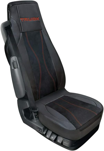 97998 Luana, Coprisedile in Skeentex per Camion - Nero/Rosso - Foto 5 di 12