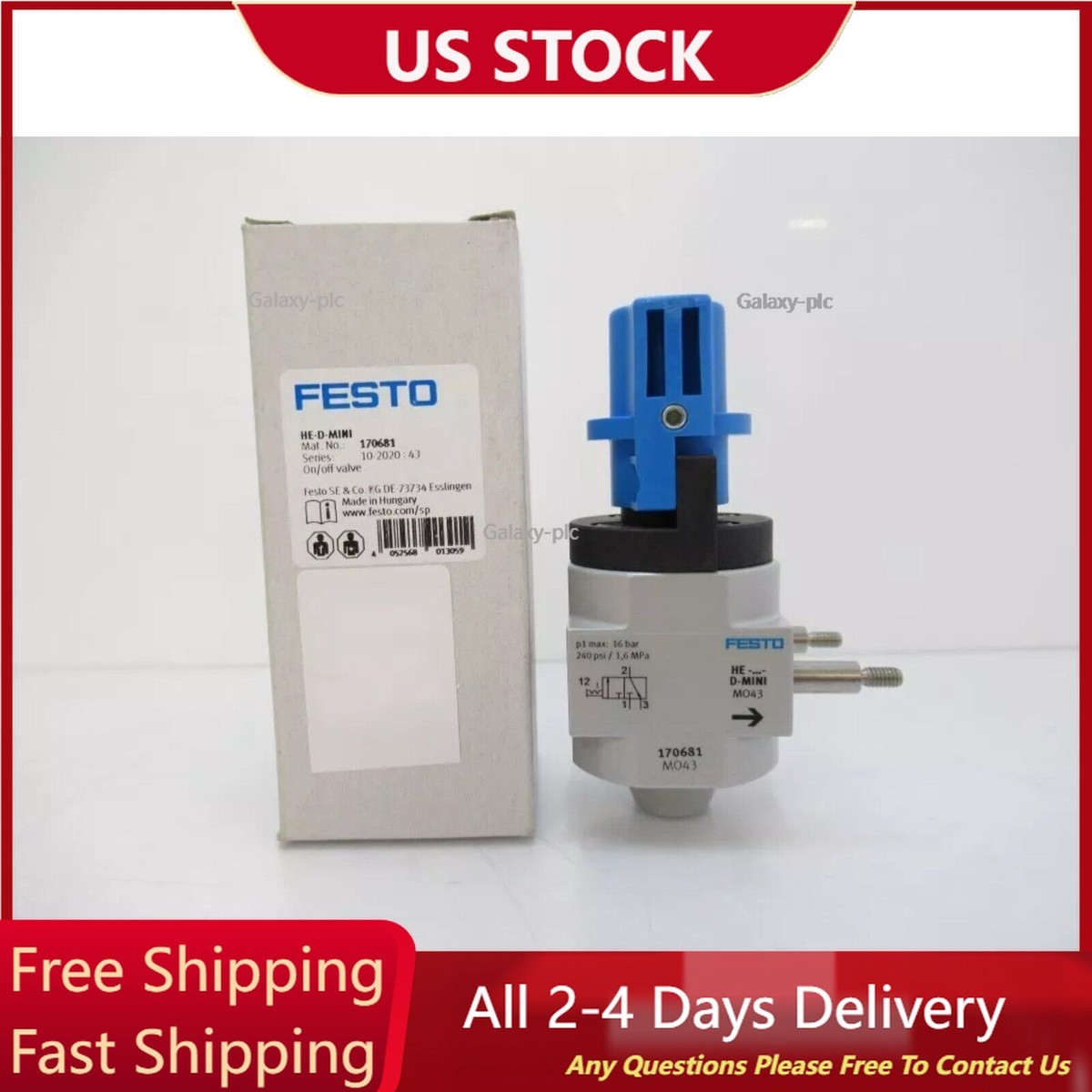 New Festo HE-D-MINI 170681 Shut off valve | eBay