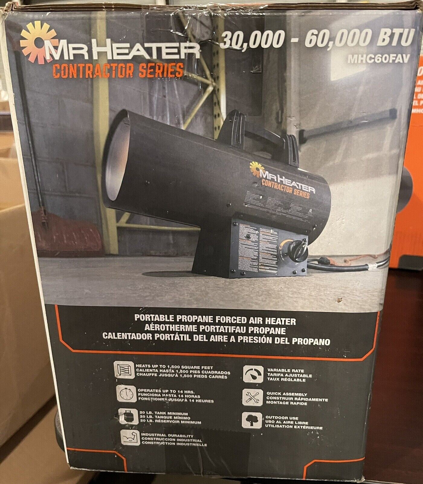 Mr. Heater MH60FAV 3060,000 BTU Portable Propane Forced Air Heater New