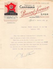 Factura AM19854 Lyon 1935 Buard Fornier Confitería