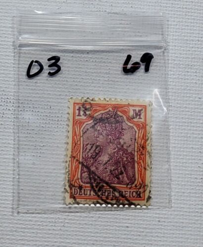 Sello postal Reich alemán 1 1/4 M 03/69 - Imagen 4 de 4