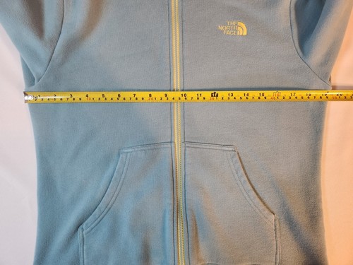 The North Face Hoodie Jacket Women's Medium Light Blue Full Zip Up w/ Pockets - Picture 3 of 8