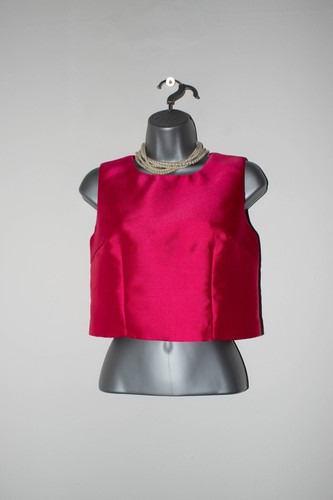 Henry Hunt PROM Bright Pink Taffeta Style Evening Top Zipped Size 8 BNWT - Picture 2 of 7