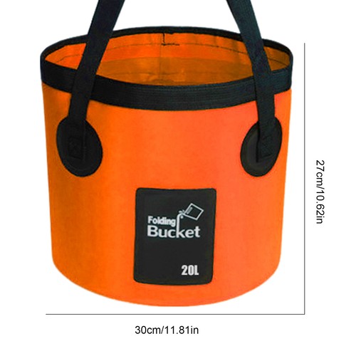 20L Collapsible Fishing Water Bucket 5 Gallon Camping Storage Container Portable - Picture 3 of 9