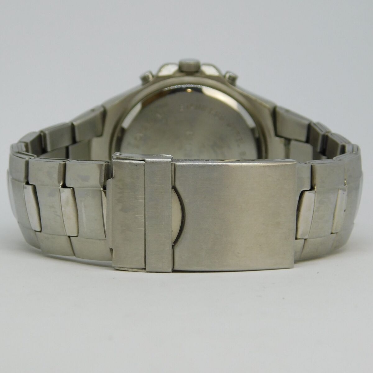 Silver Tone Chronograph Quartz Analog Digital Men's Watch Sz Silver Tone Chronograph Quartz Analog Digital Men's Watch Sz