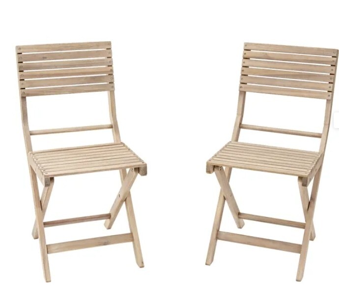 Chaises en acacia Solis II NATERIAL en bois massif durable pour extérieur