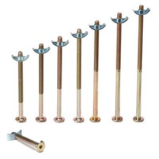 Half Moon Mini Luna M6 Threaded Bed Washers with Connecting Bolts for Bed/ Bunks