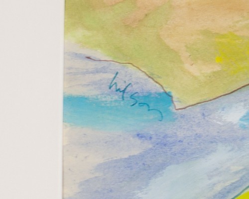 Harry Hilson Signed Abstract Watercolor Landscape Painting - Picture 4 of 7