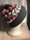 Woman’s American Eagle Outfitters Beanie Knit Hat Cap OS Unisex Grey Pink White — photo 2