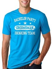 Groomsman T-shirt Bachelor Party Groom Drinking Team T-shirt Tee Shirt