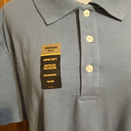 The Foundry Supply Co Men's Polo Shirt Potomac Blue NWT Size Large Tall - Picture 2 of 9