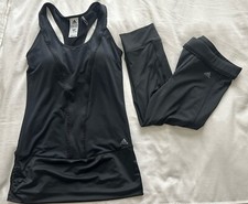 Adidas womens tank top and bottom leggings set S Small NEW NWOT