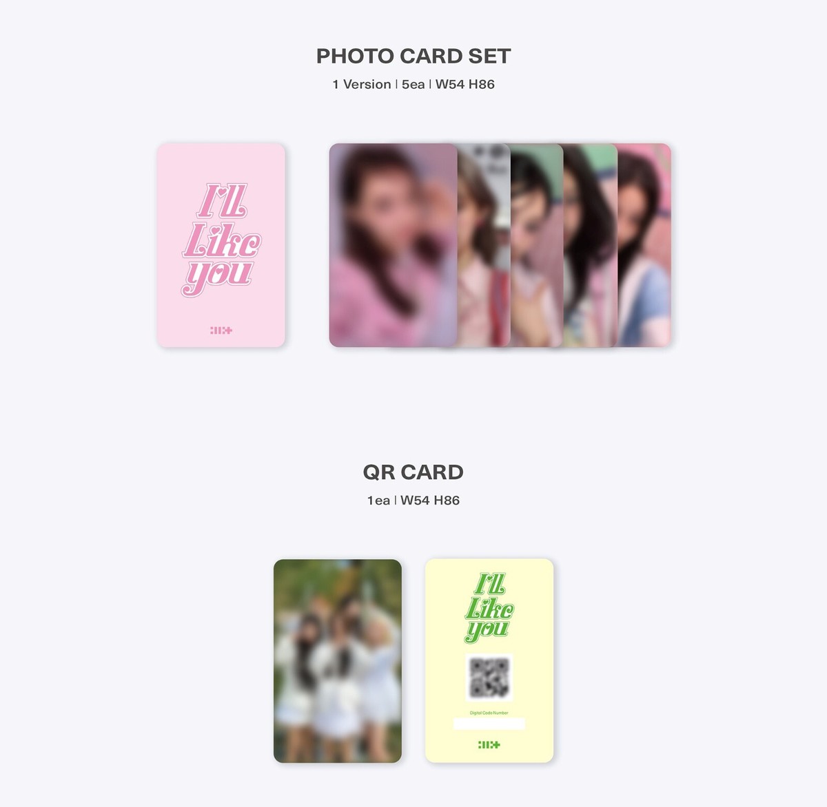 ILLIT 2nd Mini Album I'LL LIKE YOU Weverse Ver. QR Card+7ea