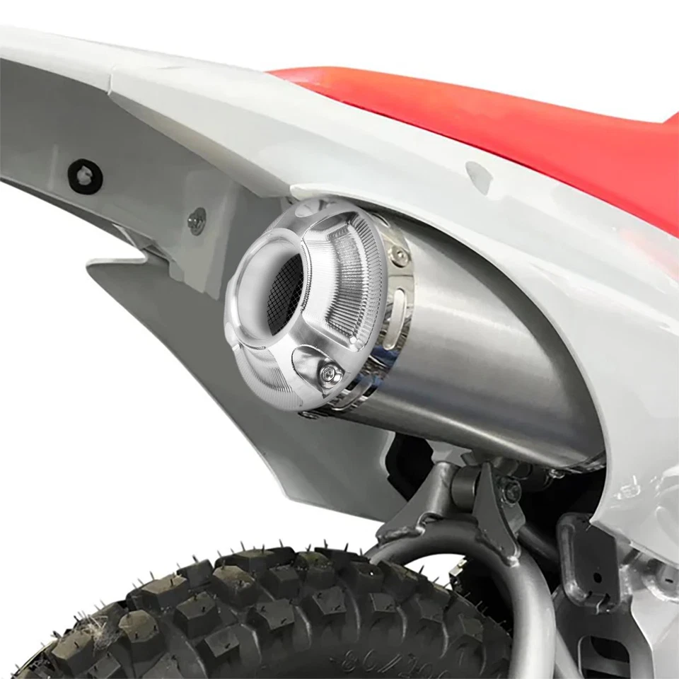 Exhaust Power Tip w/ Spark Arrestor Screen For Honda CRF100F CRF110F CRF 80F 70F - Imagem 2 de 4