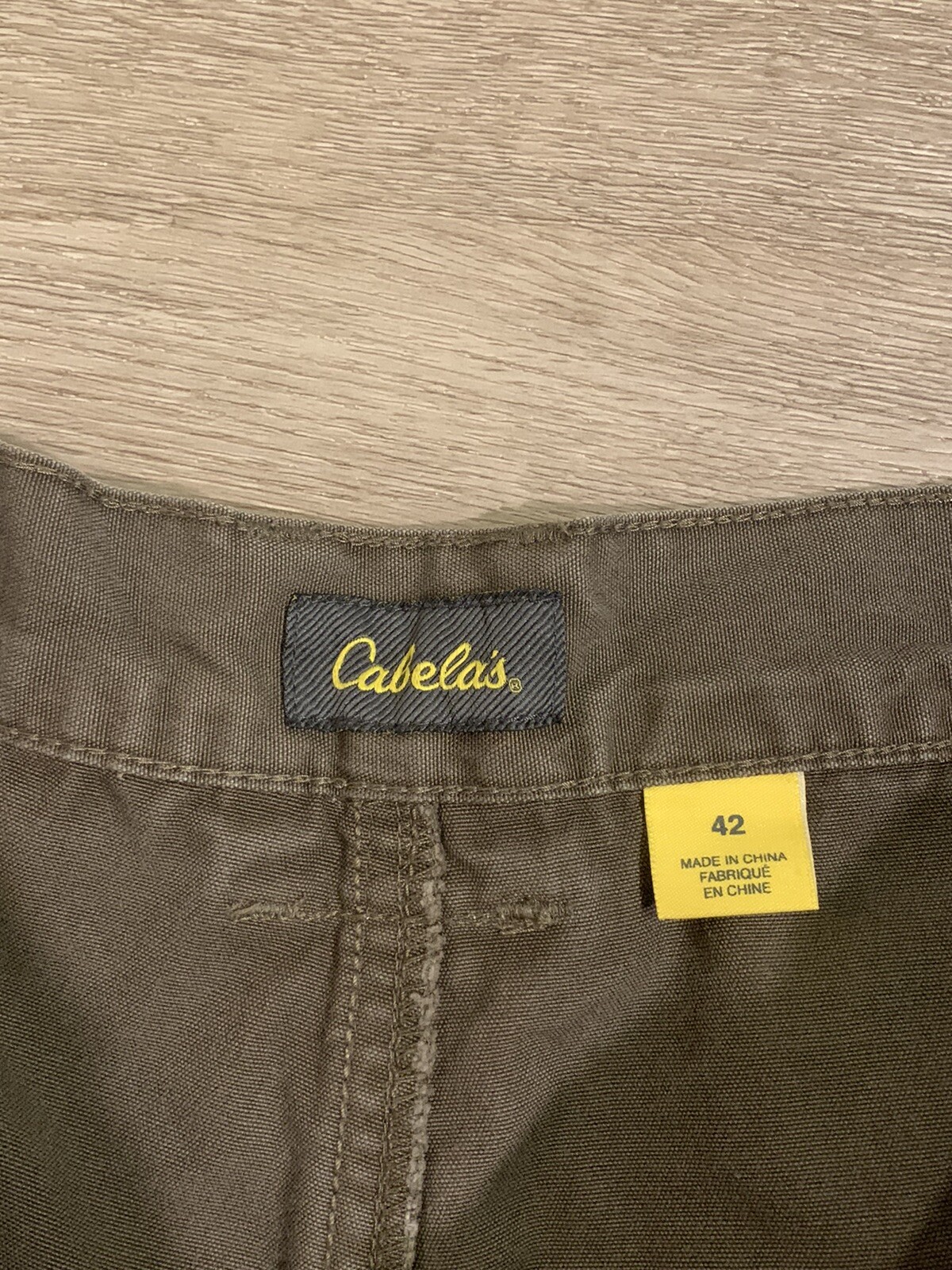 Cabelas Cargo Shorts Mens 42 Brown Logo Hiking Fishin… Gem